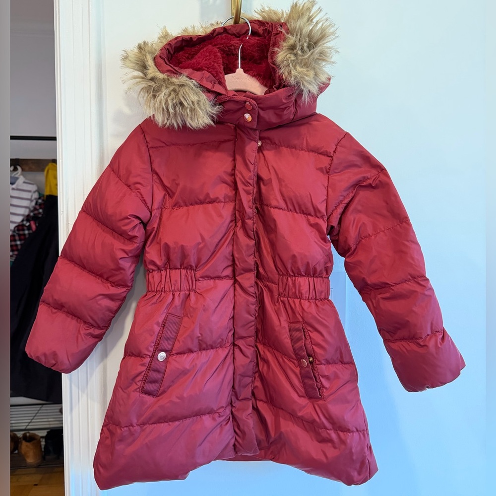 Jacadi Red Puffer Jacket with Hood size 4A